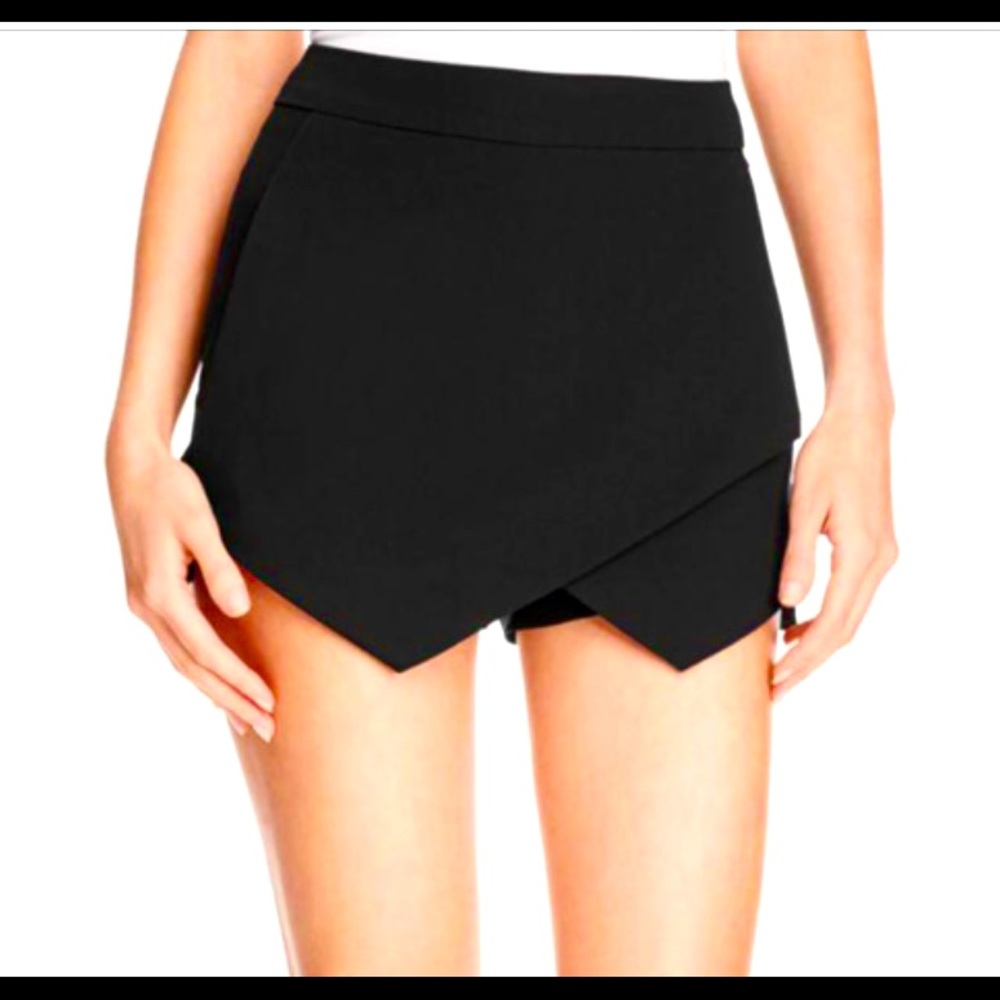 Aqua Black Asymmetrical Skirt